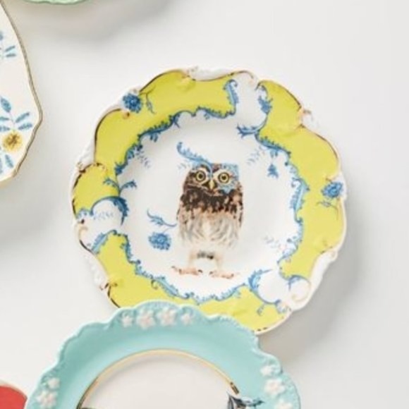 Anthropologie Lou Rota Nature Side Plate Owl - Picture 2 of 4
